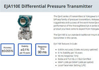 Máy phát áp suất chênh lệch EJA110E công nghiệp để đo mức