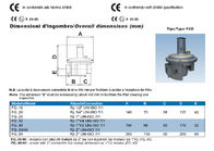 Bộ điều chỉnh áp suất khí nhôm mẫu FGDR32 / 50 với bộ lọc tích hợp Giuliani Anello sản xuất tại Ý