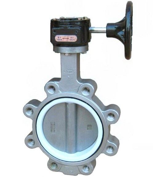 Van bướm nước loại Lug Trục ống lót PTFE không có chốt