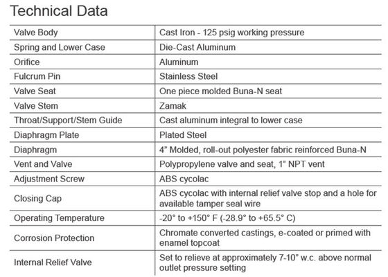 Bộ điều chỉnh khí hai giai đoạn trong nước Mẫu thân bằng gang bền có độ chính xác cao Sensus 496