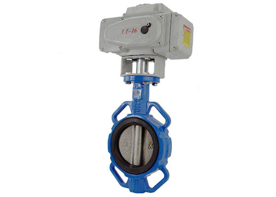 Nước thải Động cơ điện Vận hành Van một nửa Trục Loại Wafer