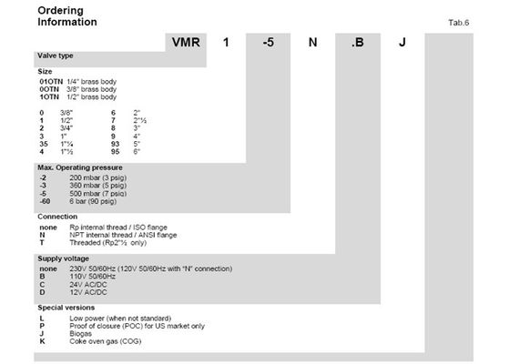 Thương hiệu Elektrogas Mô hình VMR An toàn Mở nhanh Van điện từ Rexroth Hợp kim nhôm một tầng